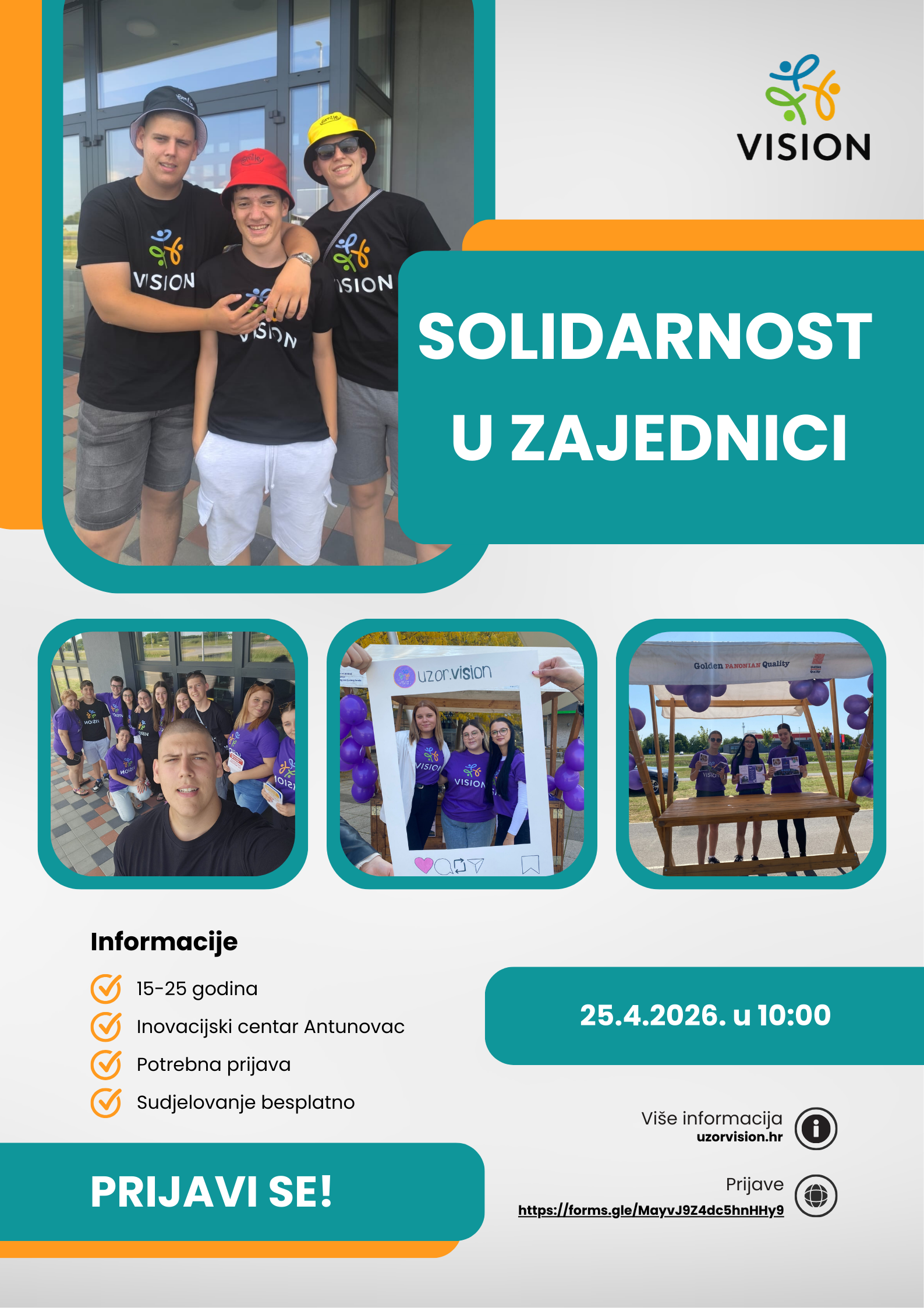 Plakat: Solidarnost u zajednici – UZOR Vision